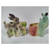 Shawnee Pottery - Two Animal Planters