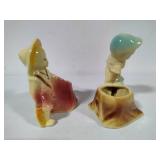 Shawnee Pottery - Two Boys by Stump Planters