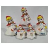 Hull Pottery - Little Red Riding Hood Salt & Pepper Shakers