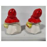 Hull Pottery - Little Red Riding Hood Salt & Pepper Shakers