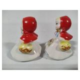 Hull Pottery - Little Red Riding Hood Salt & Pepper Shakers