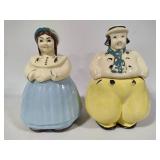 Shawnee Pottery - Cooky & Happy - Dutch Girl & Boy Cookie Jars