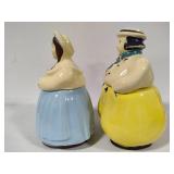 Shawnee Pottery - Cooky & Happy - Dutch Girl & Boy Cookie Jars