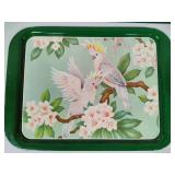 Three Metal Cockatiel Trays & Two Metal Tins/Lids