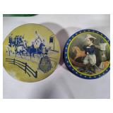 Three Metal Cockatiel Trays & Two Metal Tins/Lids