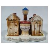 Outhouse Salt, Pepper & Mustard Set