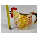 Shawnee Pottery - Chanticleer Golden Rooster Pitcher and Matching Tall Salt & Pepper Shaker Set