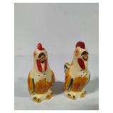 Shawnee Pottery - Chanticleer Golden Rooster Pitcher and Matching Tall Salt & Pepper Shaker Set