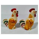Shawnee Pottery - Chanticleer Golden Rooster Pitcher and Matching Tall Salt & Pepper Shaker Set