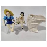 Ceramic Art Studio (CAS) Duck Vase & Shelf Sitters