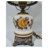 Gone with the Wind Large Hand Painted Hurricane Lamp