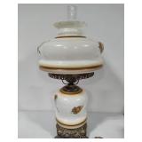 Gone with the Wind Large Hand Painted Hurricane Lamp