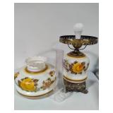 Gone with the Wind Large Hand Painted Hurricane Lamp