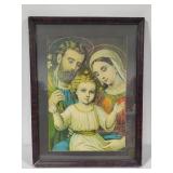 "The Holy Family" Antique Framed Art