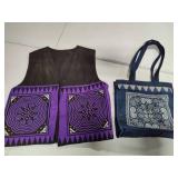 Embroidered Vest & Tote Bag
