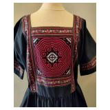 Embroidered Tie-Waist Dress