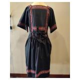 Embroidered Tie-Waist Dress