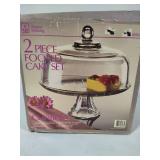 Anchor Hocking 2pc Footed Cake Stand