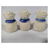 Shawnee Pottery - Assorted Winnie & Smiley Pig Salt & Pepper Shakes - Some Sets