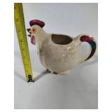 Shawnee Pottery - Chanticleer Rooster Pitcher with Short Salt & Pepper Shaker Set +
