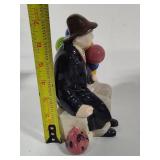 McCoy 1940s Clown Cookie Jar & Balloon Man Figurine