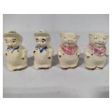 Shawnee Pottery - Smiley Pig Cookie Jars & Salt & Pepper Shakers