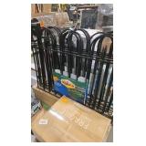 (7) Vigoro Westbrook 35 in. x 48 in. Black Steel Fence Panel