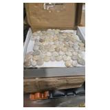 Rain Forest 12 in. x 12 in. White Mid-Polish Pebble Stone Floor and Wall Tile (60 sq. ft.)
