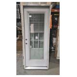 Masonite 32 in. x 80 in. Full Lite Mini Blind Right-Hand Inswing Painted Steel Prehung Front Exterior Door No Brickmold