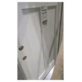 Steves & Sons 36 in. x 80 in. Legacy 3 Lite Toplite Clear Glass Right Hand Inswing White Primed Fiberglass Prehung Front Door