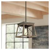 Progress Lighting Briarwood Collection 1-Light Antique Bronze Kitchen Farmhouse Mini-Pendant Hanging Light