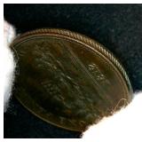 Scarce High Grade 1812 Nottingham England JM Fellows Penny Token, Original Surfaces, Withers#940