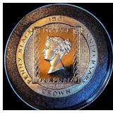 1990 Isle of Man 150th Anniversary of the Penny Black Stamp, Lower Mintage Proof, CuNi, KM#267