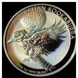 2018 Australian Silver Kookaburra 1oz, 1st Year of .9999 Fine, Mint Fresh