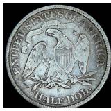 F+ Better Date 1869-S Seated Liberty Half Dollar, Partial Drapery, 656k mintage