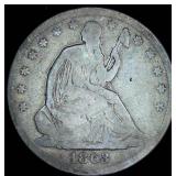 G+/VG Better Date 1863-P Seated Liberty Half Dollar, 503.6k mintage, Civil War