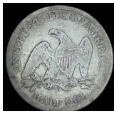 G+/VG Better Date 1863-P Seated Liberty Half Dollar, 503.6k mintage, Civil War