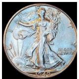 AU/AU+ 1940-S Walking Liberty Half Dollar, Original Surfaces w/Near Full Luster