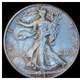 XF 1945 Walking Liberty Half Dollar, Original Surfaces