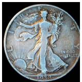 Key Date 1938-D Walking Liberty Half Dollar, Original Surfaces