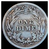 VG+/F 1912 Barber Dime, Original Surfaces