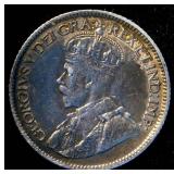 VF+ 1920 Canada Silver Dime