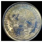 Uncirculated 1978 Mexico Silver Cien Pesos, Original Surfaces w/Near Full Mint Luster, KM#483.2, .643 OzT ASW