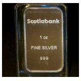 Mint Sealed 1oz 999 Scotiabank Silver Bar