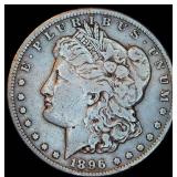 Semi Key F/F+ 1896-S Morgan Silver Dollar, Original Surfaces