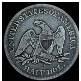1859-O Seated Half Dollar, F, Original Surfaces