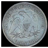 1873-S Seated Half Dollar, Arrows, G+, Original Surfaces