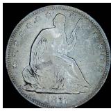 1877-S Seated Liberty Half Dollar, VG, Strike Doubling at Date