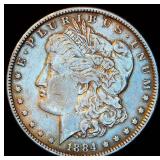 VF+/XF 1884-P Morgan Silver Dollar, Original Surfaces