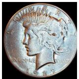 Semi Key 1927-S Peace Silver Dollar, details